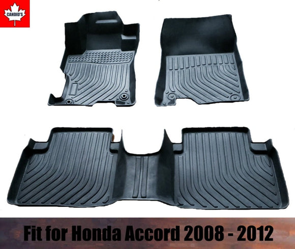 Copy of Floor Mats for Honda Accord 2008-2012 All Weather Guard 1st & 2nd Row Mat TPE Slush Liners