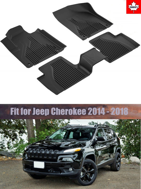 Copy of Copy of Floor Mats for Jeep Cherokee 2014-2018 All Weather Guard Floor Mat TPE Slush Liners