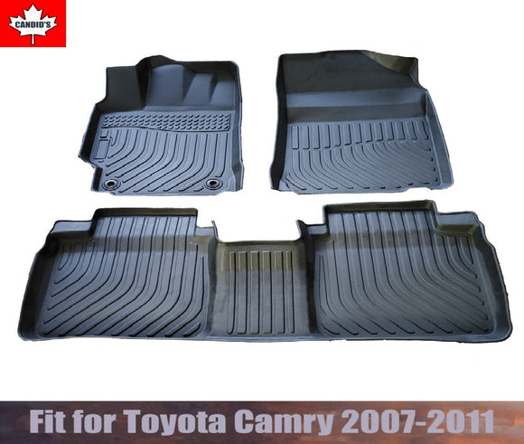 Floor Mats for Toyota Camry 2007-2011 All Weather Guard 1st & 2nd Row Mat TPE Slush Liners