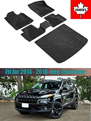 Copy of Floor Mats for Jeep Cherokee 2014-2018 All Weather Guard Floor & Cargo Mat TPE Slush Liners