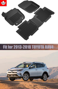 Floor Mats for Toyota RAV4 2013-2018 All Weather Guard 1st and 2nd Row Mat TPE Slush Liners (Non-Hybrid or Electric)